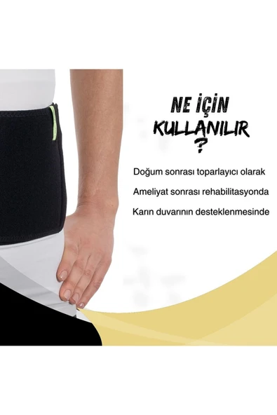 APS Karın Korsesi Neopren Abdominal Toparlayıcı Korse Doğum Sonrası Korse Yüksek Kalite 16 cm - 2