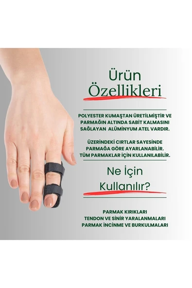 APS Parmak Ateli Standart Parmak Kırıkları Parmak İncinme Ateli Yüksek Kalite Ayarlanabilir - 5