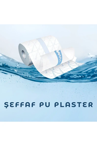 APS Şeffaf Pu Flaster Su Geçirmez Banyo Bandı Dövme Bandı, Diyaliz Bandı (15CM*10M)