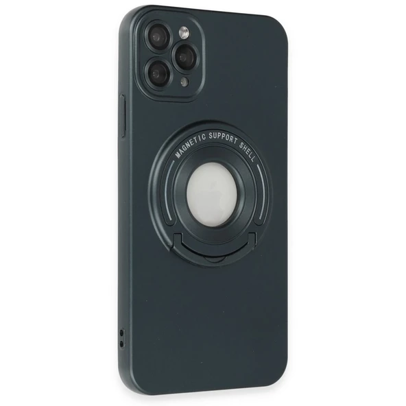 İPhone 12 Pro Uyumlu Standlı Magneticsafe Yeşil Luta Kılıf - 2