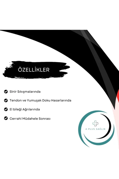 APLUSSAĞLIK El Bilek Ateli Yüksek Kaliteli Neopren Kumaş Çift Taraflı Çelik Destekli Statik El Bilek Ateli - 2