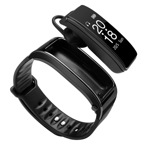 Y3 0.96 inç OLED Ekranlı Akıllı Bileklik Siyah Uyku ve Nabız Takibi Bluetooth Arama Destekli