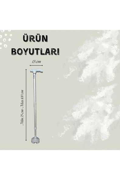 APS Akıllı Baston Ayarlanabilir Yüksek Kalite Denge Bastonu Asa Alüminyum Uzunluk Ayarlı - 3
