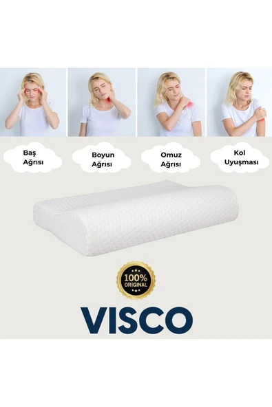 APLUSSAĞLIK Ortopedik Visco Yastık Boyun Ağrılarına Yardımcı Omurga Dostu Yüksek Kalite Visco Yastık - 5