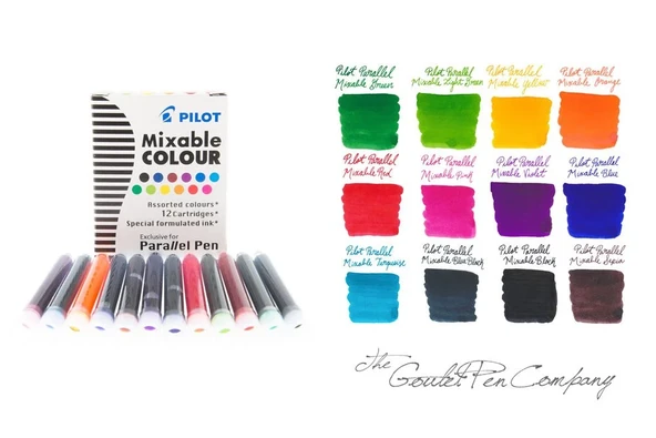 Pilot Parallel Pen Orijinal Kartuş 12'li Karışık Renk / IC-P3-AST - Resim 2