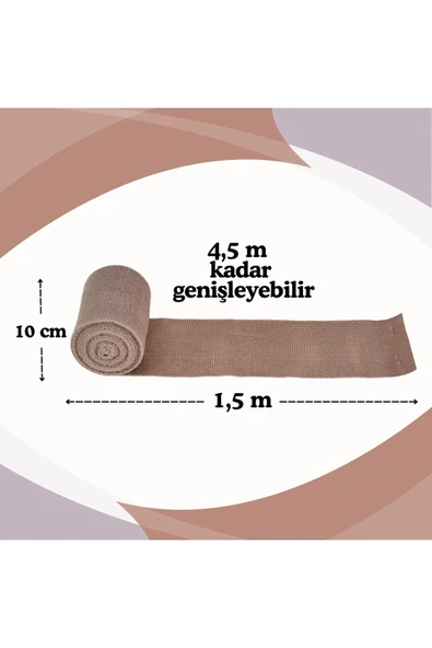 APS Elastik Bandaj 10CM Yüksek Kalite Süper Tıbbi Elastik Bandaj - 3