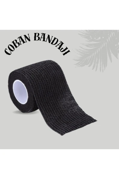 APLUSSAĞLIK Siyah Renk Coban Bandajı Elastik Kendinden Yapışkanlı Coban Bandajı Yüksek Kalite ( 7,5 cm*4,5m )