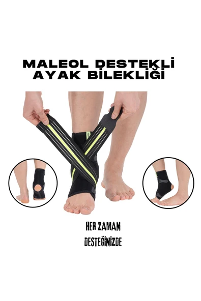 APLUSSAĞLIK Malleol Destekli Ayak Bilekliği Ped Destekli Yüksek Kalite Ayak Bilekliği Sekiz Bandajlı - 3