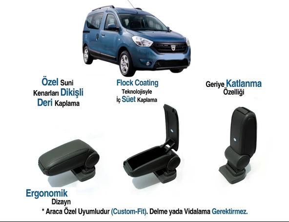 DOKKER ARACA ÖZEL KOL DAYAMA VİDASIZ KOLÇAK 2016 2017 2018 2019 2020 2021 ürün görseli 1