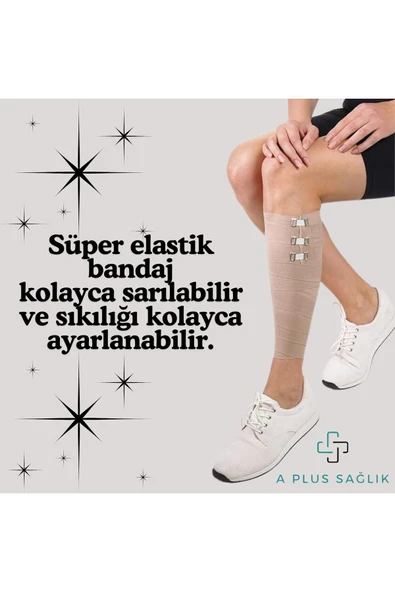 APLUSSAĞLIK Elastik Bandaj 15CM Yüksek Kalite Süper Tıbbi Elastik Bandaj - 4