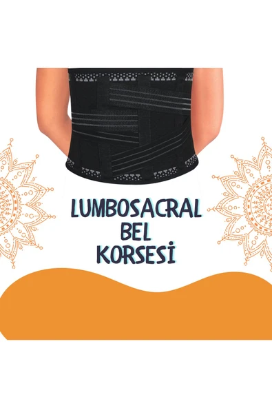 APS Lüks Bel Korsesi Lumbosacral Korse Siyah Sportif Yüksel Kalite Kumaş