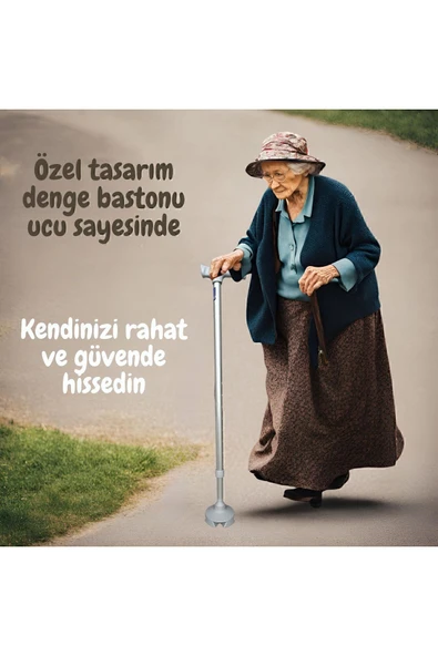 APS Akıllı Baston Ayarlanabilir Yüksek Kalite Denge Bastonu Asa Alüminyum Uzunluk Ayarlı - 4