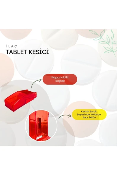 APLUSSAĞLIK Tablet Kesici Yüksek Kalite İlaç Kesici Bölme Aparatı - 2