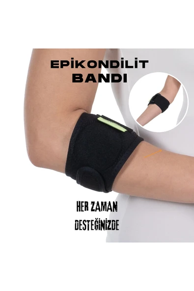 APS Epikondilit Bandajı Tenisçi Dirseklik Golfçü Dirseklik Ped Destekli Kaliteli Bandaj - 3
