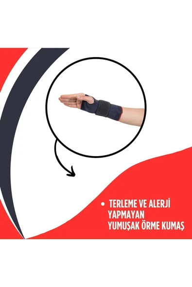 APS Örme El Bilek Ateli Yüksek Kalite  Kumaş Plastik Destekli Statik El Bilek Ateli ( Sağ ) - 3
