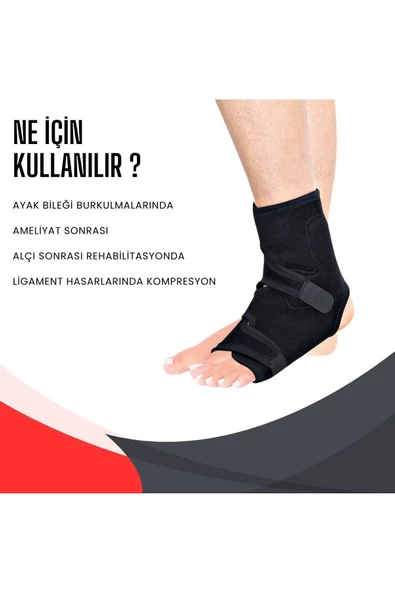 APLUSSAĞLIK Ped Destekli Ayak Bilekliği Yüksek Kalite Standart Malleol Destekli Ayak Bilekliği - 2
