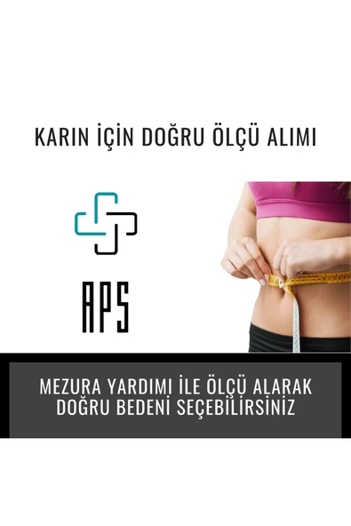 APS Lüks Bel Korsesi Lumbosacral Korse Siyah Sportif Yüksel Kalite Kumaş - 4