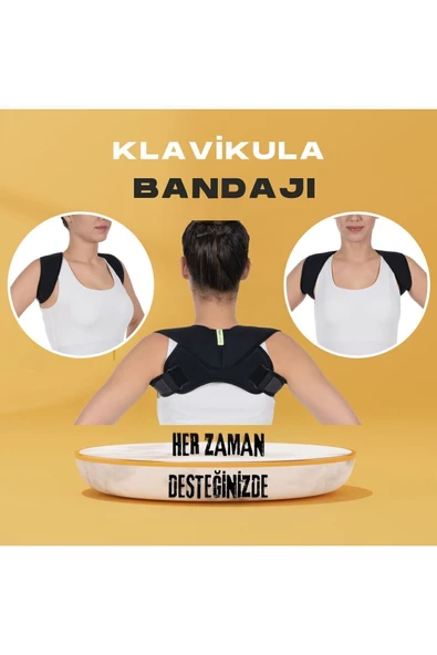 APS Lux Klavikula Bandajı Dik Duruş Bandajı Kaliteli Kamburluk Giderici Sportif Bandaj - 3