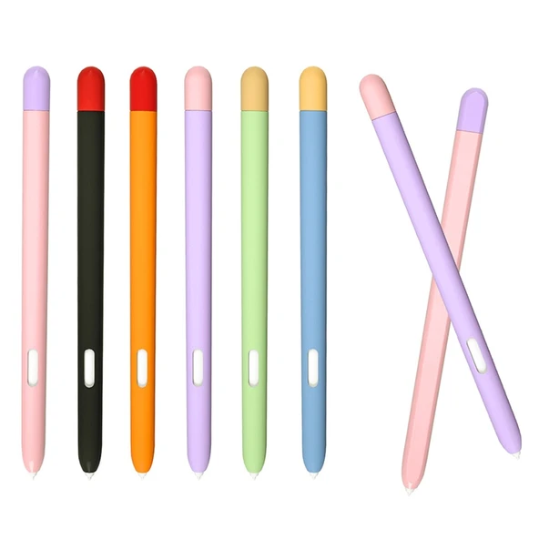 Samsung Galaxy Tab S6 Lite P610 P615 Uyumlu Sıvı Silikon Stylus Kalem Koruyucu Kılıf Sarı Kırmızı - 2