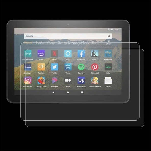 Amazon Fire HD 10 Plus 2021 Uyumlu 2 Adet 9H Sertlikte Patlamaya Dayanıklı Temperli Cam Ekran Koruyucu