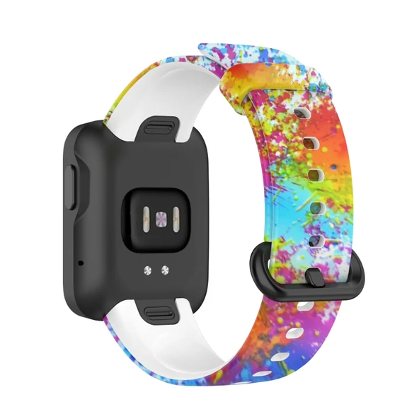 Xiaomi Mi Watch Lite Redmi Watch Silikon Baskılı Değiştirme Saat Kayışı Boyanmış - 2