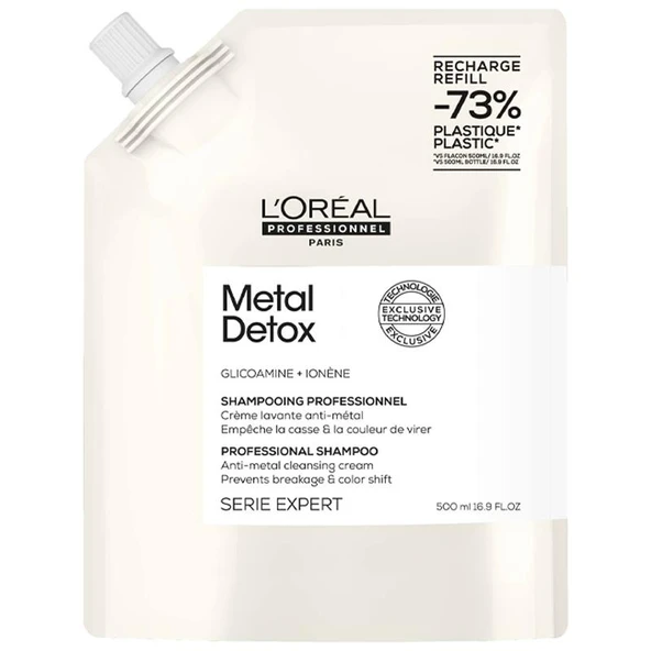 Loreal Professionnel Serie Expert Metal Detox Yıpranmış Saçlar İçin Metal Karşıtı Arındırıcı Refill Şampuan 500 ML