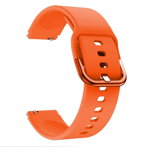 Xiaomi Mi Watch Turuncu Silikon Saat Kayışı Elektro Kaplama Tokalı
