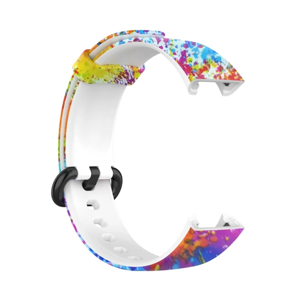 Xiaomi Mi Watch Lite Redmi Watch Silikon Baskılı Değiştirme Saat Kayışı Boyanmış - 3