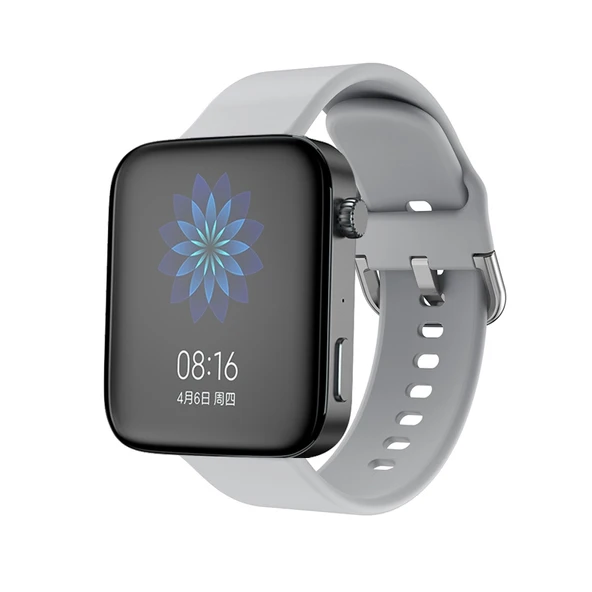 Xiaomi Mi Watch Gri Silikon Saat Kayışı Elektro Kaplama Tokalı - 3