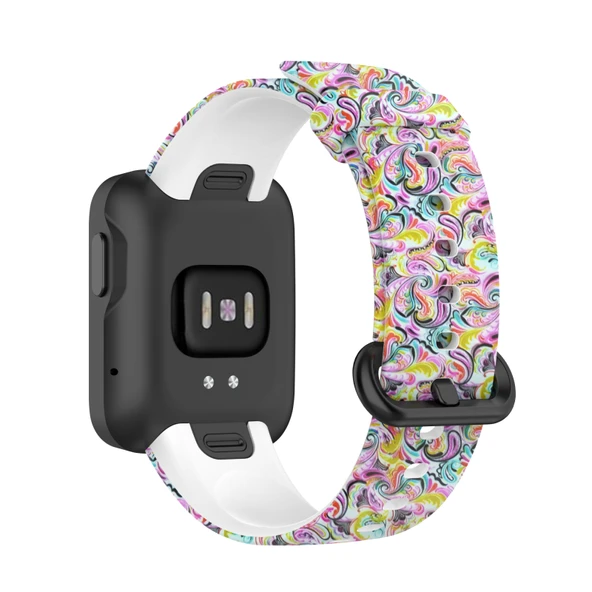 Xiaomi Mi Watch Lite Redmi Watch Silikon Baskılı Değiştirme Saat Kayışı Yüz Makyajı Desenli - 2