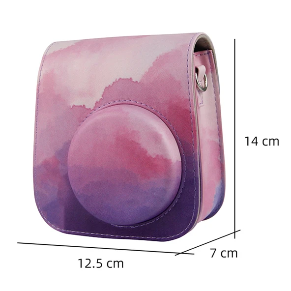 Fujifilm Instax Mini 11 Uyumlu Omuz Askılı Fantasy Cloud Desenli Kamera Çantası - 6