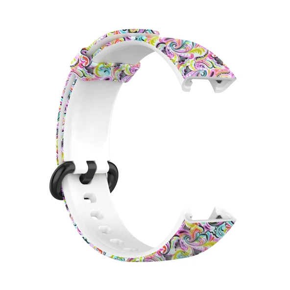 Xiaomi Mi Watch Lite Redmi Watch Silikon Baskılı Değiştirme Saat Kayışı Yüz Makyajı Desenli - 3