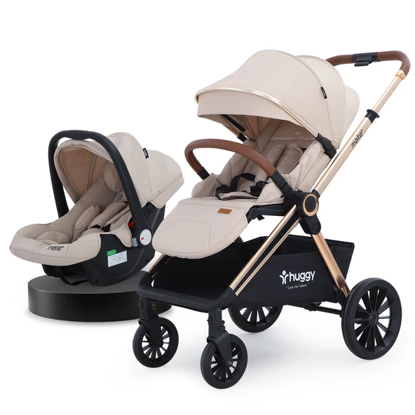 Huggy Mate 5 in 1 Extra Parlak Çift Yönlü Travel Bebek Arabası - 2