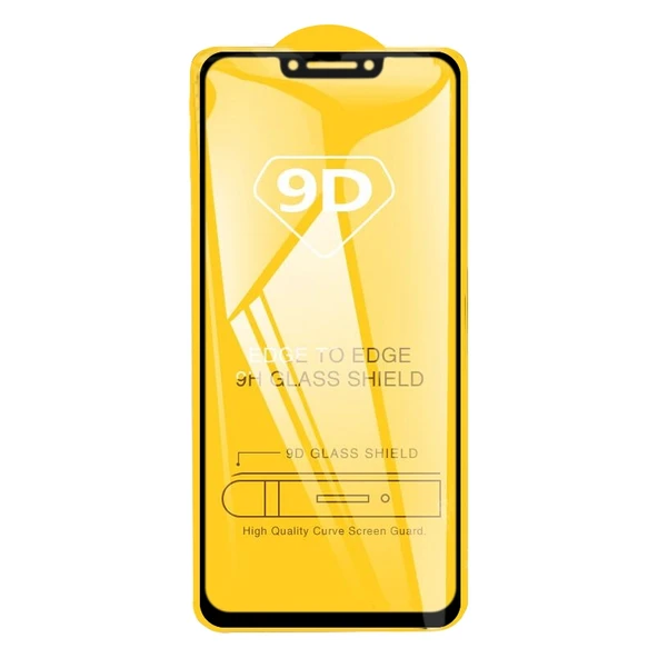 Huawei Mate 20 Lite Uyumlu 9D Tam Kaplama Temperli Cam Ekran Koruyucu - 9