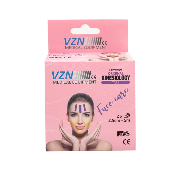VZN Facetape Yüz Germe ve Kırışıklık Rehabilitasyon Bandı - Hipoalerjenik - 2 Adet - 4