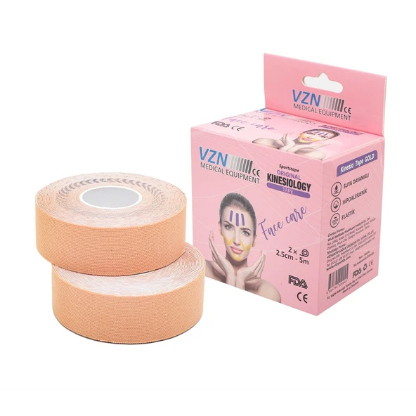 VZN Facetape Yüz Germe ve Kırışıklık Rehabilitasyon Bandı - Hipoalerjenik - 2 Adet - 2
