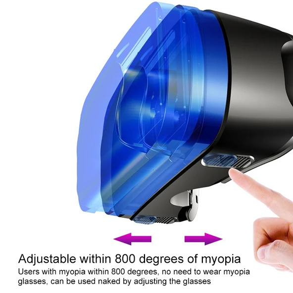 VRG Pro Sesli Video Versiyon Blu-ray Kaplamalı Lensli Hepsi Bir Arada 3D VR Gözlük - 3