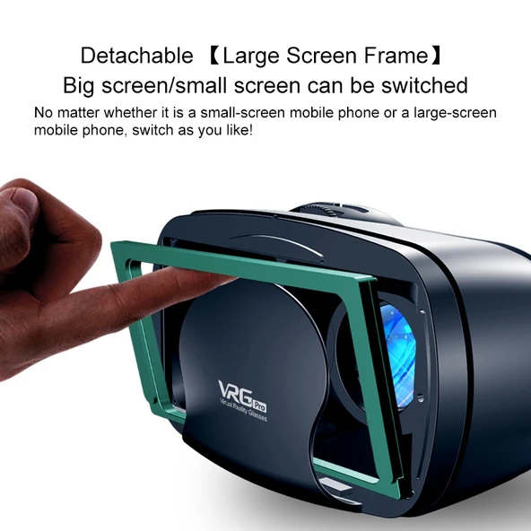 VRG Pro Sesli Video Versiyon Blu-ray Kaplamalı Lensli Hepsi Bir Arada 3D VR Gözlük - 5