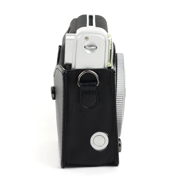 PU Deri Kamera Koruyucu Çanta FUJIFILM Instax Mini 90 için Ayarlanabilir Omuz Askılı Siyah - 3