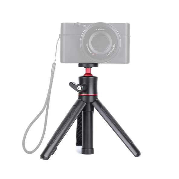 RUIGPRO Çok Fonksiyonlu Katlanabilir Tripod Tutucu Selfie Monopod Çubuk Top Başlıklı Siyah - 7