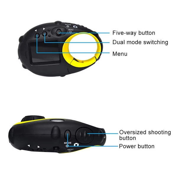 5MP 1.5 İnç Renkli Ekranlı Mini Anahtarlık Tipi Çocuk Dijital Kamera Sarı - 3