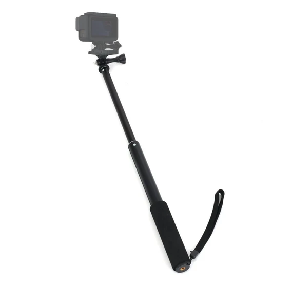 Evrensel Alüminyum Selfie Çubuğu Adaptörlü Siyah 25-75cm - 2