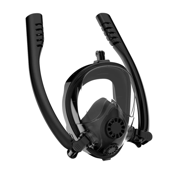 Su Sporları Tam Kuru Silikon Dalış Maskesi Siyah L XL GoPro Hero Serisi Insta360 ONE R DJI Osmo Action Uyumlu - 8