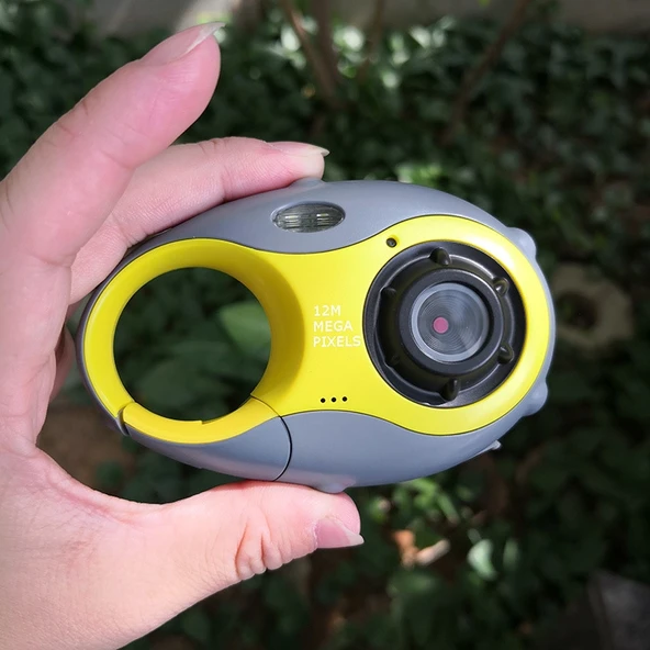 5MP 1.5 İnç Renkli Ekranlı Mini Anahtarlık Tipi Çocuk Dijital Kamera Sarı - 9