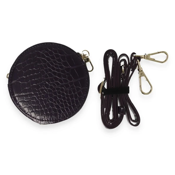 İPhone 14 Pro Max Uyumlu 3 Parça Çanta Cüzdan Askılık Set Kılıf - 8