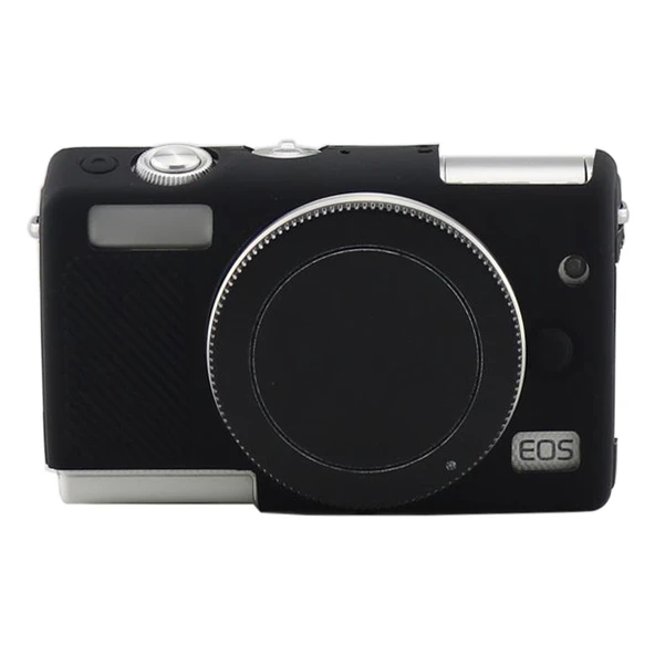 Canon EOS M100 Yumuşak Silikon Koruyucu Kılıf Siyah - 2