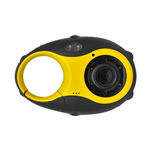 5MP 1.5 İnç Renkli Ekranlı Mini Anahtarlık Tipi Çocuk Dijital Kamera Sarı - 2