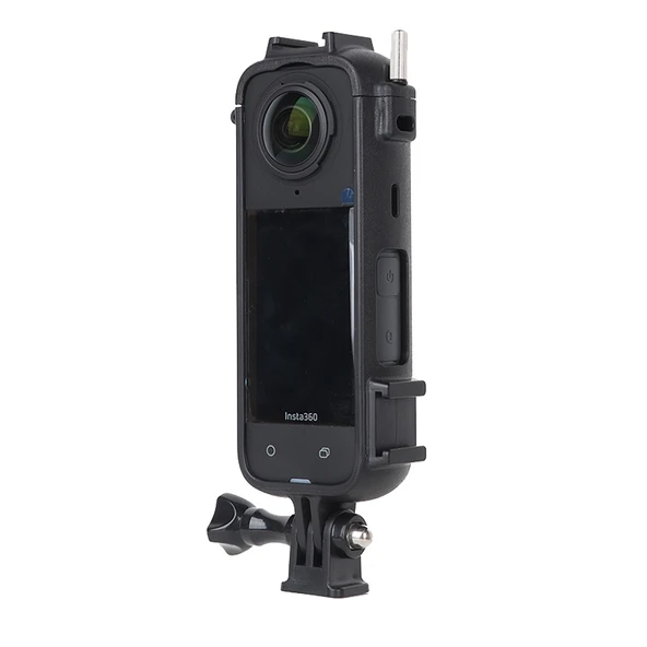 Insta360 X4 Soğuk Ayak ABS Plastik Koruyucu Çerçeve Adaptörlü Siyah - 3