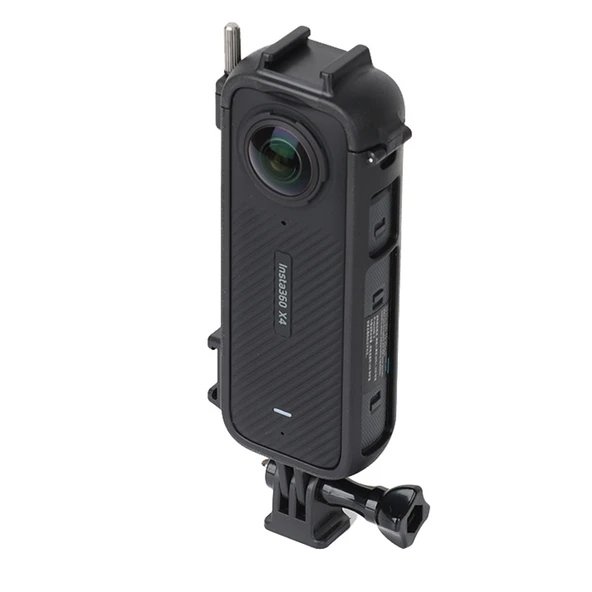 Insta360 X4 Soğuk Ayak ABS Plastik Koruyucu Çerçeve Adaptörlü Siyah - 1