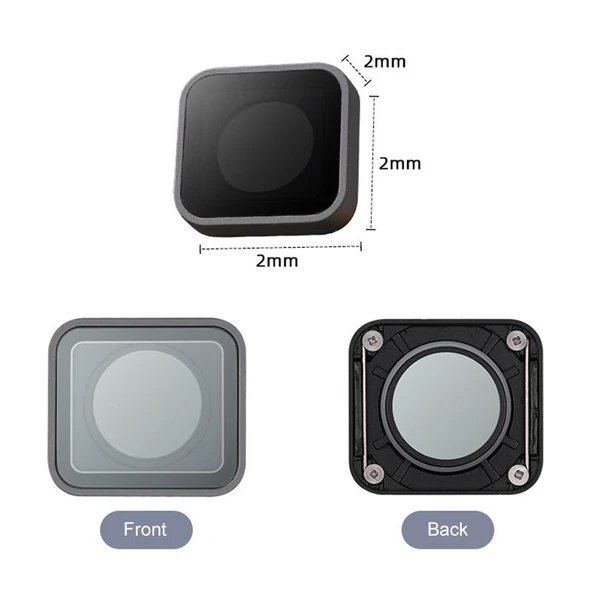 GoPro HERO5 UV Koruyucu Lens Yedek Parça Siyah - 6